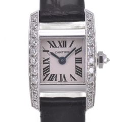 カルティエ CARTIER WE70069H タンキッシム SM K18WG/レザー クォーツ レディース R#141556
