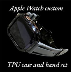 銀白 Apple Watch ラバーアップルウォッチバンド カバーメタリック 