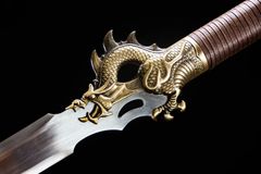 『龍神』純手工鍛造刀（全長 107cm）｜伝統三火処理｜花梨木鞘付属｜武術演武用模造刀