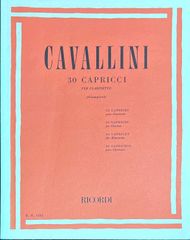 カヴァリーニ 30のカプリス (クラリネットソロ)輸入楽譜 Cavallini 30 Capricci/Ed. Giampieri 洋書