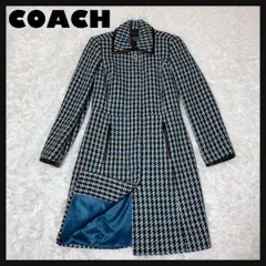 【極美品】COACH ロング丈コート スプリングコート ターンロック 千鳥格子のサムネイル