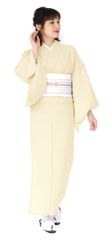 新品 [KYOETSU] [キョウエツ] 着物 洗える 袷 色無地 ちりめん生地 レディース