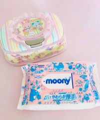 ファブリックデコ moonyおしりふきケース ✿中身をお付けして発送し