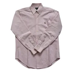 Ralph Lauren ラルフローレン ボーダーワイシャツ ピンク ストライプ トップス メンズ Sサイズ