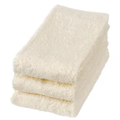 新品 ホットマン 1秒タオル フェイスタオル 3枚セット アイボリー ホットマンカラー タオル 薄手 18色 日本製 綿100% 瞬間吸水 最高級超長綿 F_IVO