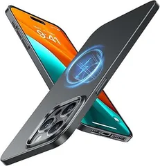 【在庫処分】TORRAS iPhone 15 Pro 用 ケース【極薄軽量・マグネット内蔵】マグセーフ対応 シンプル 多色展開 擦り傷防止 ハード レンズ保護 アイフォン15Pro用 カバー 6.1インチ「Originfit-Mag」グレー