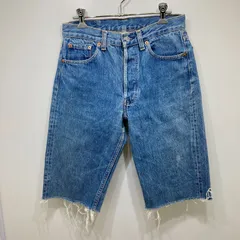 Levi's リーバイス 501xx USA製 90's カットオフ デニムパンツ ボタンフライ 501-5900 W29 L36 インディゴ トップボタン裏刻印555