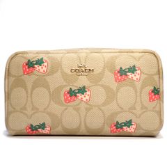 【COACH】コーチ スモールボクシー　コスメティックケース　小物入れ　化粧ポーチ　CB604　IMOT4　イチゴ　いちご　苺　中古　美品　質屋