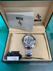 MUSK PARISクロノモデル　腕時計　新品未使用 muskムスク☆クロノグラフクォーツ時計☆電池入り稼働品☆訳あり