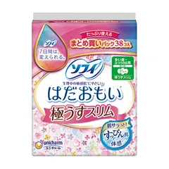 ユニ・チャーム ソフィ はだおもい 極うすスリム 多い昼～ふつうの日用 羽つき 21cm 38コ入【A1】のサムネイル