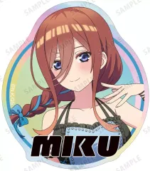 【新品】シール・ステッカー [新品] 中野三玖 rockin’starコラボ 描き下ろし ロックアイドルver. オーロラステッカー 「五等分の花嫁∽」