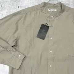 新品 定価11880円 BEAUTY&YOUTH シャツ ビューティー&ユース　　シアサッカー バンドカラー スタンド衿 長袖 ユナイテッドアローズ 柳10259 ボックスシルエット UNITED ARROWS ビューティーアンドユース 大きいサイズ