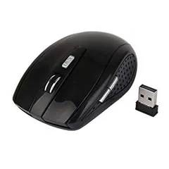 ワイヤレスマウス USB 光学式 6ボタン マウス 無線 2.4 (ブラック)[定形外郵便、送料無料]mer001のサムネイル