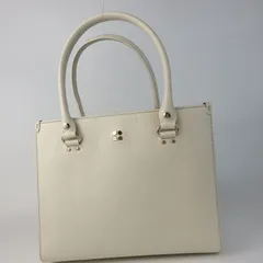 【kate spade new york】ケイトスペードニューヨーク トートバッグ ホワイト レザー 保存袋付き レディース【未使用品】4-2 41133