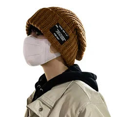 柔らかい トレッチ性 暖かい おしゃれ 大きいサイズ 厚手 小顔効果 防風 保温 フリーサイズ ビーニー 秋冬 通気性 防寒帽子 【大きいサイズ・軽くて暖かい・カッコイイ】 街ブラ・スポーツ・通勤通学・旅行 メンズ 帽子 男女兼用 ニット帽 [MOWO]