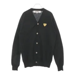 PLAY COMME des GARCONS (プレイコムデギャルソン) Heart Patch Cardigan ハートパッチ ウール カーディガン ブラック AZ-N050