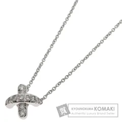 週末お値下げ❗希少ヴィンテージ ティファニー クロスダイヤネックレス クロスステッチ ダイヤネックレス Pt950/ダイヤ