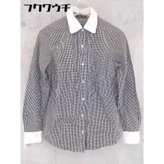 ◇ UNITED ARROWS ユナイテッドアローズ チェック 長袖 シャツ ブラウス サイズ36 ブラック系 レディース 【中古】 【1102160009585】