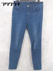 ◇ antiqua アンティカ ウォッシュ加工 ストレッチ スキニー ジーンズ デニム パンツ サイズS ネイビー レディース 【中古】 【1002801281557】