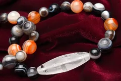 運気向上 皇帝の象徴「龍神天珠」×天眼石 コラボブレス 当店オリジナルブレス パワーストーン 天然石 _A1047