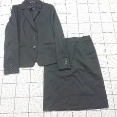◇ Θ 洋服の青山 フォーマル系 膝丈 S スーツセットアップ可 タイトスカート サイズ9 ブラック系 レディース E  【1508260029612】