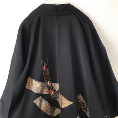 絵羽織 着物 黒羽織 和コーデ ガウン
