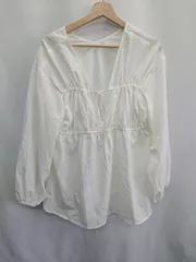 ◇ ⊂ AZUL BY MOUSSY アズールバイマウジー 長袖 カットソー サイズM ホワイト レディース E  【1410290028339】