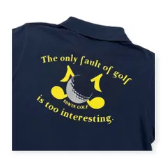 EDWIN GOLF エドウィン ゴルフ バックプリント 鹿の子 半袖 ポロシャツ サイズ M /メンズ/ネイビー