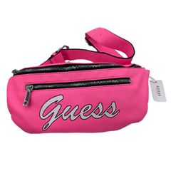 186000　訳ありタグ付き☆　guess　ウエストポーチ　ピンク　レザー
