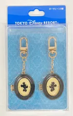 東京ディズニーランド キーチェーン2個 切り絵/シルエットスタジオ ミッキー&ミニー