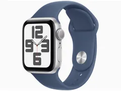 「新品」Apple Watch SE 第2世代 GPSモデル 40mm MXEC3J/A [シルバー・デニムスポーツバンド S/M]