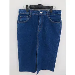 ◇ ZARA authentic denim by trf スリット カットオフ 膝下丈 デニム スカート EUR・USA/L MEX/30 インディゴ *  【1002797098764】