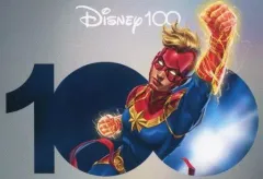 【中古】キャラカード キャプテン・マーベル(背景100) 「ディズニー100 ワンダーカードコレクション」