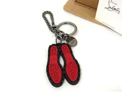 ■新品同様■ Christian Louboutin クリスチャンルブタン 靴モチーフ キーホルダー レッド系×ブラック系 FN4898のサムネイル