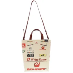 OFF-WHITE (オフホワイト) MULTI LOGO TOTE BAG マルチロゴ レザー トートバッグ ホワイト OWNA039E 19990102のサムネイル