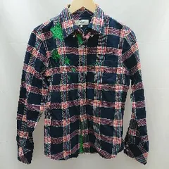 ◇ Tommy Hilfiger トミー ヒルフィガー 星 スター 刺繍 チェック コットン 長袖 Tシャツ サイズS マルチカラー メンズ E 1 【1301230024521】