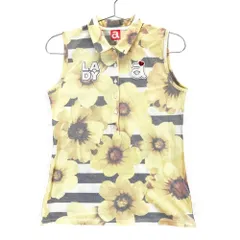 サイズ：38 ARCHIVIO アルチビオ  ノースリーブ ポロシャツ 花 総柄 イエロー系 [240101507962] ゴルフウェア レディース ストスト