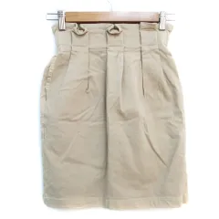 ミスティック mystic タイトスカート ひざ丈 無地 1 ベージュ /FF8