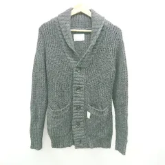 ◇ ⊇ AZUL BY MOUSSY ローゲージ 長袖 カーディガン サイズS ダークグレー系 メンズ E  【1506300029776】