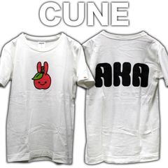 CUNE プリントTシャツ XSサイズ りんご うさぎ AKA リンゴ ウサギ キューン