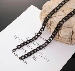 マイアミキューバン チェーン ネックレス ブラック 3~12mm 60cm  新品