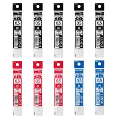『大人気』ぺんてる 多機能ボールペン替芯セット XLRN5H 0.5mm 黒5本 赤3本 青2本