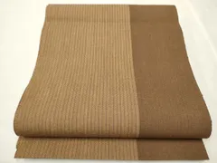 平和屋着物●八寸名古屋帯　紬地　間道　正絹　逸品　CAAU9215hy