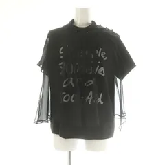 サカイ sacai Chiffon Mix カットソー 半袖 ロゴ 1 黒 ブラック 白 ホワイト 22-06258 /DO ■OS ■SHのサムネイル