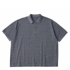 PORTER CLASSIC ポータークラシック H/W BEATNIK BORDER POLO SHIRT GRAY BLACK ビートニク ボーダー ポロシャツのサムネイル