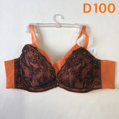 オレンジ色系レースブラジャー Ｄ100 －nn