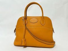 HERMES エルメス ボリード31 トートバッグ ショルダーバッグ ショルダーストラップ 2WAY トリヨンクレマンス オレンジ イエロー □Q刻印 超美品