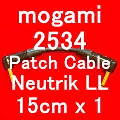 mogami 2534 Patch Cable with Neutrik Gold Plated Plug LL 15cm x 1本