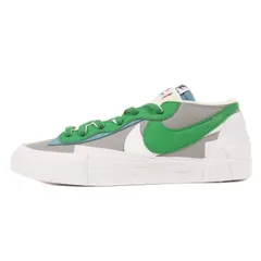 新品 Sacai サカイ NIKE BLAZER LOW / SACAI (DD1877-001) 21SS ナイキ ブレザー ロー ミディアムグレー クラシックグリーン US9.5 27.5cm スニーカー コラボ ブランド