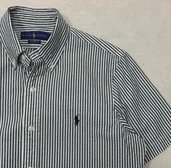 美品 定番 ポロラルフローレン シアサッカー ボタンダウンシャツ 半袖